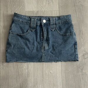 SHEIN Dark Blue Denim Mini Skirt